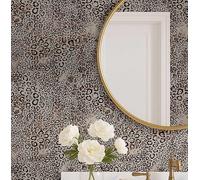 S4Sassy Papier peint léopard beige - Revêtement mural amovible, motif animalier, 63,5 x 304,8 cm, vinyle autocollant, revêtement mural décoratif, facile à réaliser soi-même pour chambre et salon