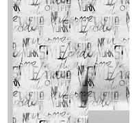 S4Sassy Papier peint moderne typographique graffiti - Revêtement mural gris, 63 x 304 cm, vinyle texturé autocollant, revêtement mural décoratif, facile à réaliser soi-même pour chambre