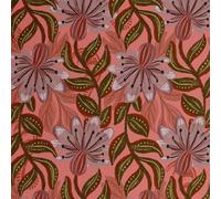 S4Sassy Papier peint motif fleurs de lys tropicales - Revêtement mural bohème pêche, vinyle texturé autocollant 63,5 x 152,4 cm, revêtement mural décoratif, facile à réaliser soi-même pour chambre