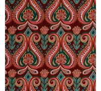 S4Sassy Papier peint Paisley - Revêtement mural rouge, 63 x 304 cm, vinyle autocollant, revêtement mural facile à réaliser soi-même pour une décoration murale bohème, salon, espaces de vie