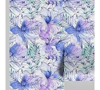 S4Sassy Papier peint Pastel Aquarelle Bloom- Revêtement violet,63 x 304 cm, vinyle texturé autocollant, revêtement décoratif, facile à réaliser soi-même pour chambre, salon et espace de vie