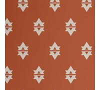 S4Sassy Papier peint Tribal Star - Revêtement mural marron, 63,5 x 304,8 cm, vinyle texturé autocollant, revêtement mural facile à réaliser pour une décoration murale bohème, salon, espaces de vie