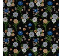 S4Sassy Revêtement mural autocollant, motif fleurs de jardin, amovible, relooking instantané pour salle de bain, buanderie, placard, papier peint autocollant en vinyle, 63,5 x 304 cm