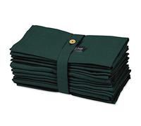 S4Sassy Vert Solide décoration de Maison 12 Pcs Coton Serviette Solide Quotidien Lavable Linge De Table Lavable