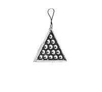 S5 Breloque triangulaire en étain anglais pour téléphone portable, cordon de 4 cm, emballage cadeau