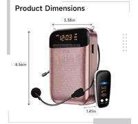S588 Amplificateur de voix pour salle de classe, micro sans fil et filaire, 5.0, batterie de 12 heures, couverture de 1000 m², portable