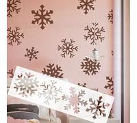 S589 Pochoir en forme de flocon de neige pour décoration murale réutilisable Grand pochoir pour meubles pour tissu à peindre et loisirs créatifs 101 cm