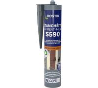 S590-Mastic D'étanchéité Bâtiment 4 En 1-Intérieur Et Extérieur-Joints De Calfeutrement,Dilatation,Façade Et Vitrage-Couleur : Gris Anthracite Ral 7016-Cartouche 300 Ml