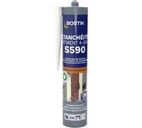 S590-Mastic D'étanchéité Bâtiment 4 En 1-Intérieur Et Extérieur-Joints De Calfeutrement,Dilatation,Façade Et Vitrage-Couleur : Translucide-Cartouche 300 Ml