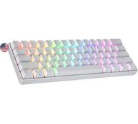 S60 Supernova Mechanical Gaming Keyboard 60%Hot Swap Gaming Keyboard61 Programmable KeysRGB LEDMac,Windows PCQWERTY ANSI US (White,Optical Blue)