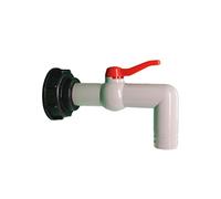 S60x6 Réservoir Vidange Ibc Pour Robinet Jardin IBC - 90 Degrés Robinet Sortie Pour Baril Pluie - Robinet Raccord Cuve Robinet Tonne À Eau Baril Pluie 1000l Adaptateur