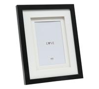 Deknudt Cadre photo S65KK – Bois avec passe-partout – Noir 15 x 20 cm
