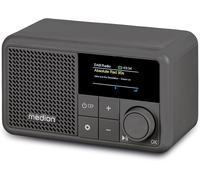 S66822 Radio Portable Mini Dab+ Avec Bluetooth (Batterie Rechargeable,Écran Couleur À Intensité Variable,Antenne Télescopique,Minuterie De Mise En Veille,Réveil,Aux,Usb-C) Gris