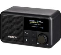 S66822 Radio Portable Mini Dab+ avec Bluetooth (Batterie Rechargeable,écran Couleur à intensité Variable,antenne télescopique,minuterie de Mise en Veille,réveil,AUX,USB-C) Noir
