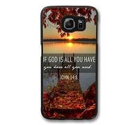 S7 Edge Étui, Galaxy S7 Edge Étui, Christian Jésus Bible Citation Samsung Galaxy S7 Bumper Edge Coque de Protection PC Noir Protection Anti-Chocs pour Samsung Galaxy S7 Bord