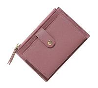 S7 Étui portefeuille amovible en cuir avec fermeture éclair et fentes pour cartes pour adolescentes, rouge pastèque, Taille unique