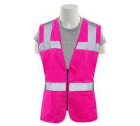 S721 Pantalon ajust en polyester/tricot haute visibilit pour femme, non conforme aux normes ANSI, rose, taille S