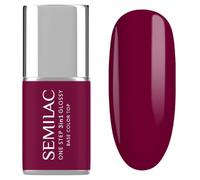 S775 Semilac - Vernis à ongles UV 3 en 1 - Glossy Plum Wine - 7 ml - Vernis à ongles gel UV prune - Couleur élégante - Brillance et tenue jusqu'à 21 jours