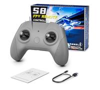 S8 Pro RC Simulateur de vol Télécommande 8 canaux FPV Drone Contrôleur de jeu pour PhoenixRC/Realflight/FreeRider/DJI Virtual Flight, Type-C vers Type-C/OTG, expérience d'entraînement pilote débutant