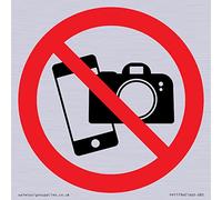 S85 Panneau d'interdiction de filmer ou de photographie 85 x 85 mm