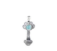 S925 Ancient Method -Plated Pendant Necklace Small Pendant Necklace DIY Jewelry Accessories Turquoise