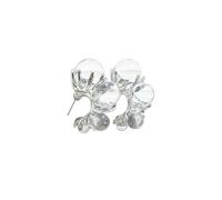 S925 argent aiguille ice-through boucles d’oreilles perlés pour femmes