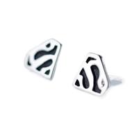 S925 Argent Boucles D'Oreilles Hommes Han Superman s Lettre Géométrique Triangle Boucles D'Oreilles, PMVRTHQV, Argent
