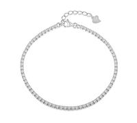 S925 Argent Tennis Bracelet Femme réglé avec une rangée simple et élégant diamant zircon à la mode, 18cm