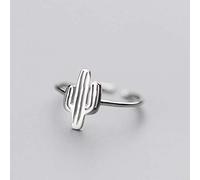 S925 Bague en Argent Femme Style Coréen Personnalité Art Bague Cactus Bague Plante Simple Et Compacte Femmebague Ajustable, LJBLEUSK, Argent