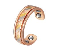 S925 Bague magnétique en argent pour l'arthrite 3500 gauss 4 aimants, soulage efficacement la douleur de l'arthrite et favorise la circulation sanguine, 2.3 pouces