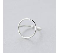 S925 Bague Ronde en Argent Femme Coréenne Douce Personnalité Bague Ronde Bague Géométriquebague Ajustable, LJBLEUSK