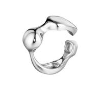 S925 Bagues en or en argent sterling pour femme Plaqué or 18 carats Alliances réglables Bijoux épais mignons élégants Parfait pour la fête de remise des diplômes Décontracté Argent