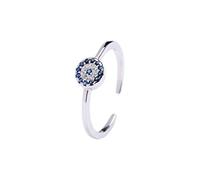 S925 Bijoux en Argent Sterling Index Doigt Ouverture Bague Femme Hipster Coréen Anneau D'Oeil Bleucomme Montré, Ouverture Réglable, LJBLEUSK