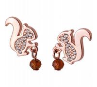 S925 Boucles D'Oreilles en Argent de Mode Féminine Diamant Petit Écureuil Boucles D'Oreilles Personnalité Créatrice Animal Oreille Bijoux, GeRRiT, Rose gold, 925 silver