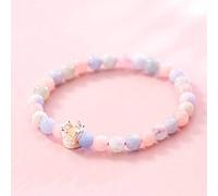 S925 Bracelet en Argent Femme Style Coréen Style Littéraire Couronne Bracelet Tempérament Doux Morganite Bijoux Femme, LJBLEUSK, Argent