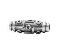 S925 Charmes en argent sterling pour la fabrication de bijoux Dzi Charmes perles Ornement de méditation tibétienne pour la fabrication et l'artisanat de Collier Bracelet ATTRIENT 1PCS, Neuf Dzi
