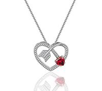 S925 Collier d'amour Femelle en Forme de cœur Clavicule Chaîne Micro-Inlaid Zircon Arrow Wear Heart Boutique Collier