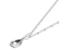 S925 Collier en Argent Sterling Mode Chaîne de Cuillère Unique Clavicule Tempérament Rétro Élégant Cadeau D'Anniversaire Créatif, LJBLEUSK