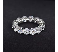 S925 Couronne en argent sterling Super Flash High Carbon Diamond Ring Wedding Woman Bijoux Gift
