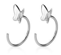 S925 Earrings, Ladies Butterfly Short Ear Hooks, 925