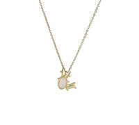 S925 Fawn Necklace Women's Korean Jewelry Ancient Method Craft Clavicle Chain Elk Plated Necklace