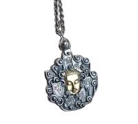 S925 les Six Paroles du Bouddha Cadeau de Personnalité Unisex, LJBLEUSK