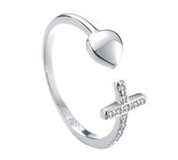 S925 Pure Silver Heart Ring Jewelry Bijoux Micro anniversaire Christmas pour la Saint-Valentin de la Saint-Valentin