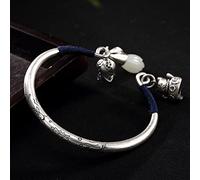 s990 Pur hetian Jade Blanc Magnolia Dame Ouvert Bijoux Cadeau d'anniversaire
