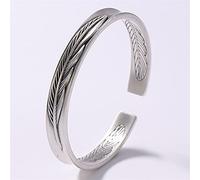 s999 Pur rétro Mat Plume Lettre Femme Ouverture Bijoux Dames