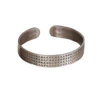 S999 Pure Matte Men and Women Open Birthday Gift Bangle Blanc Bijoux Bracelets pour Femmes