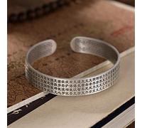 S999 Pure Matte Men and Women Open Birthday Gift Bangle Blanc Bijoux Bracelets pour Femmes