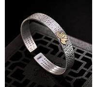 S999 Pure Pit Shallow Matte Open Men's and Women's Jewelry Birthday Gift Bangle Women's Bracelets