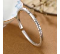 S999 Pure Retro Personality Flower Lady Opening Bangle Women's Bracelets