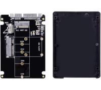 SA-011Cablecc Combo M.2 NGFF B-key & mSATA SSD vers SATA 3.0 Boîtier convertisseur boîtier avec interrupteur